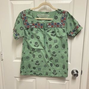 Ryan Michaels Green Pattern Blouse